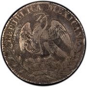 1 Real - Ferdinand VII Countermark on Mexico 1 Real reverse image