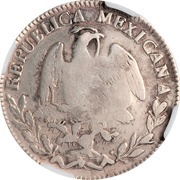 2 Reales - Isabel II Countermark on Mexico 2 Reales reverse image