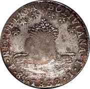 8 Reales - Ferdinand VII Countermark on Bolivia 8 Soles, Philippines, 1832-1834 reverse image