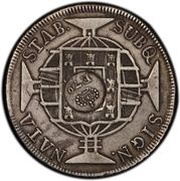 8 Reales - Ferdinand VII Countermark on Brazil 960 Reis obverse image