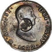 8 Reales - Ferdinand VII Countermark on Mexico 8 Reales obverse image