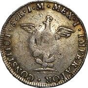 8 Reales - Ferdinand VII Countermark on Mexico 8 Reales, Philippines, 1832-1834 reverse image