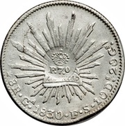 8 Reales - Ferdinand VII Countermark on Mexico 8 Reales obverse image