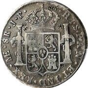 8 Reales - Ferdinand VII Countermark on Peru 8 Reales, Philippines, 1832-1834 reverse image
