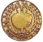 8 Escudos - Ferdinand VII Countermarked on Chile 8 Escudos reverse image