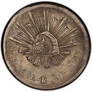 8 Reales - Ferdinand VII Countermark on Mexico 8 Reales obverse image