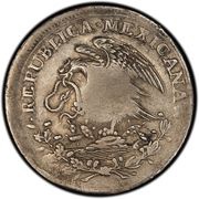 8 Reales - Ferdinand VII Countermark on Mexico 8 Reales, Philippines, 1832-1834 reverse image