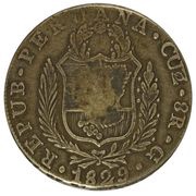8 Reales - Ferdinand VII Countermark on Peru 8 Reales, Philippines, 1832-1834 reverse image