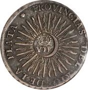 8 Reales - Isabella II Countermark on Argentina 8 Reales obverse image