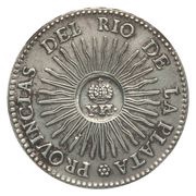 8 Reales - Isabella II Countermark on La Rioja 8 Reales obverse image