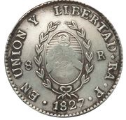 8 Reales - Isabella II Countermark on La Rioja 8 Reales reverse image
