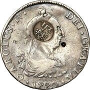 8 Reales - Isabella II Countermark on Bolivia 8 Reales obverse image