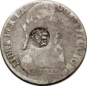 8 Reales - Isabella II Countermark on Bolivia 8 Soles obverse image