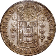 8 Reales - Isabela II Countermark on Brazil 960 Reis obverse image
