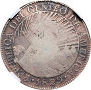 8 Reales - Isabela II Countermark on Central American Republic 8 Reales, Philippines, 1834-1837 reverse image