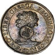 8 Reales - Isabella II Countermark on Central American Republic 8 Reales obverse image