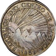 8 Reales - Isabella II Countermark on Central American Republic 8 Reales, Philippines, 1834-1837 reverse image