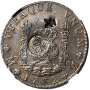 8 Reales - Isabella II Countermark on Mexico 8 Reales obverse image
