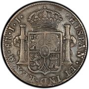 8 Reales - Isabella II Countermark on Mexico 8 Reales, Philippines, 1834-1837 reverse image