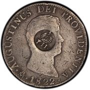 8 Reales - Isabella II Countermark on Mexico 8 Reales obverse image