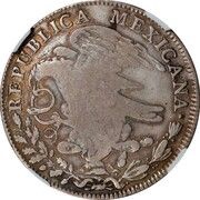 8 Reales - Isabella II Countermark on Mexico 8 Reales, Philippines, 1834-1837 reverse image