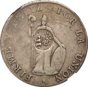 8 Reales - Isabela II Countermark on Peru 8 Reales obverse image