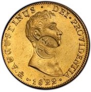 8 Escudos - Isabella II Countermark on Mexico 8 Escudos obverse image