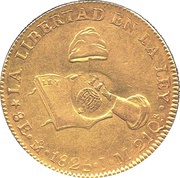 8 Escudos - Isabella II Countermark on Mexico 8 Escudos obverse image