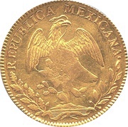8 Escudos - Isabella II Countermark on Mexico 8 Escudos reverse image