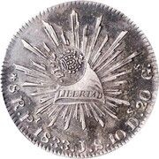 8 Reales - Isabella II Countermark on Mexico 8 Reales obverse image
