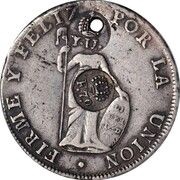 8 Reales - Isabella II Countermark on Philippines 8 Reales obverse image