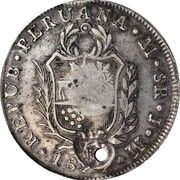8 Reales - Isabella II Countermark on Philippines 8 Reales, Philippines, 1834-1837 reverse image
