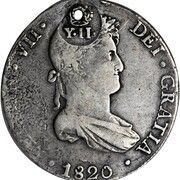 8 Reales - Isabella II Countermark on Philippines 8 Reales obverse image