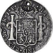 8 Reales - Isabella II Countermark on Philippines 8 Reales reverse image