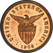 ½ Centavo reverse image