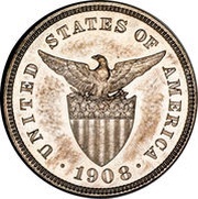 5 Centavos Large type reverse image