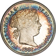 10 Centimos - Isabella II obverse image