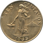 10 Centavos reverse image