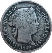 20 Centimos - Isabella II obverse image