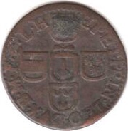 Liard - Jean-Théodore of Bavaria 1st period, date obverse, Belgium, 1744 reverse image