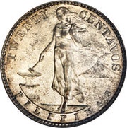 20 Centavos Small type obverse image