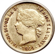 1 Peso - Isabella II obverse image