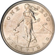 1 Peso Small type obverse image