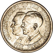 1 Peso Roosevelt and Quezon obverse image