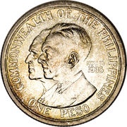 1 Peso Murphy and Quezon obverse image