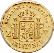 2 Pesos - Isabella II reverse image
