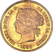 4 Pesos - Isabella II obverse image