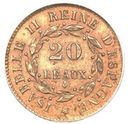 20 Reaux - Isabella II Pattern obverse image