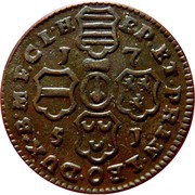 2 Liards - Jean-Théodore of Bavaria, Belgium, 1750-1752 reverse image