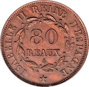 80 Reaux - Isabel II Pattern obverse image